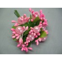 Сложные тычинки (добавки) с бусиной розовые 